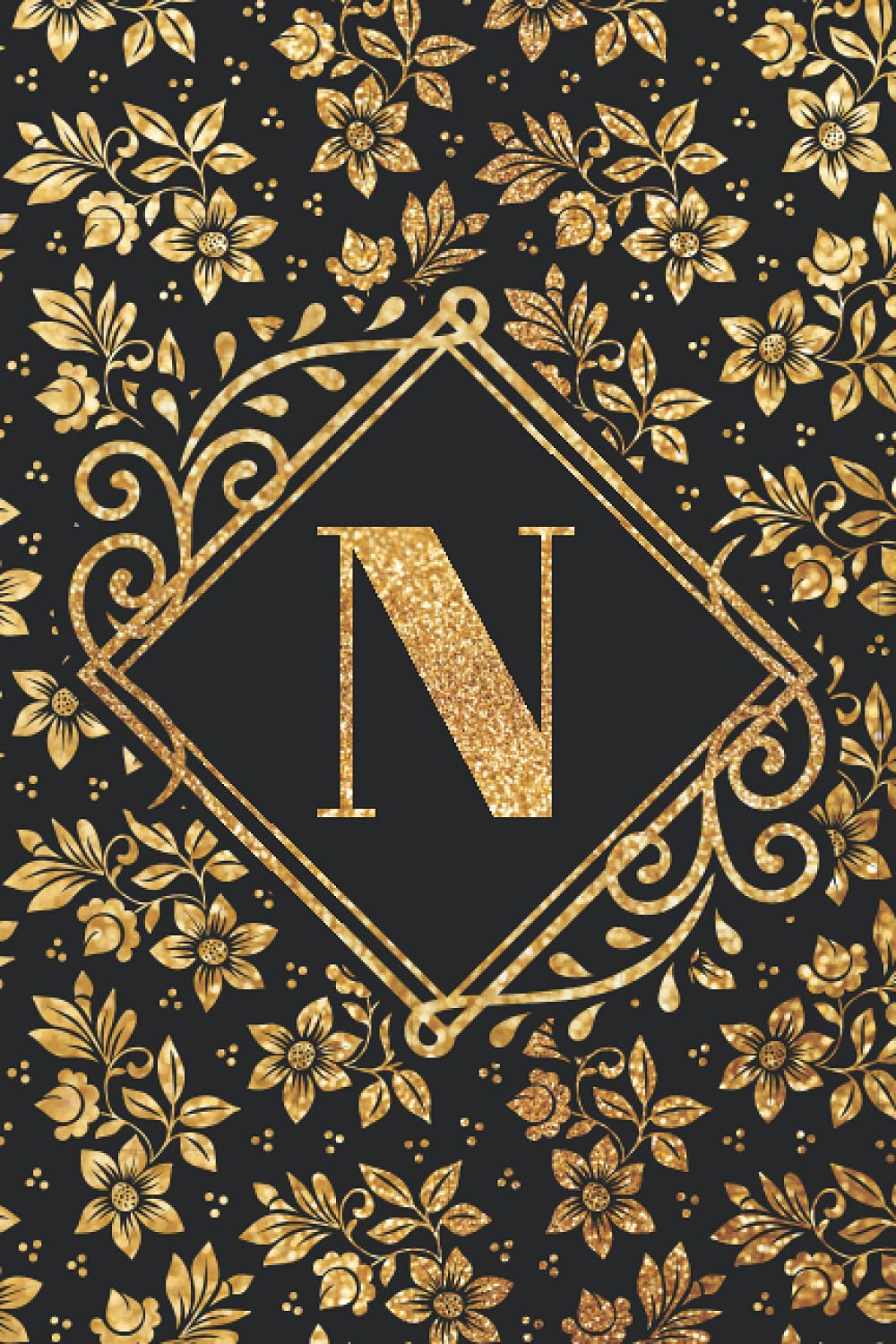 N Letter Monogram Initial Floral N Letter Notebook Diary For Men Women Kids: N Journal: Letter "N" Monogram Initial Floral Paperback Journal - (6x9)