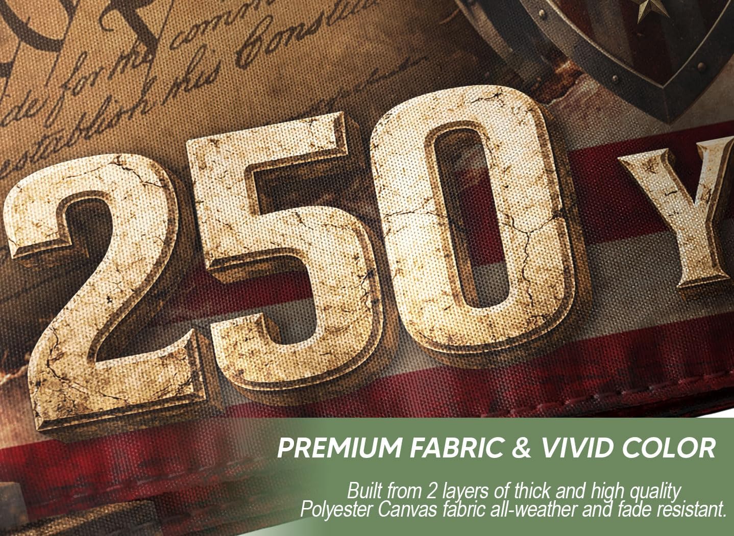 250th Anniversary Banner, 250th Anniversary Usa Commemorative Flags 3x5 Ft, 250 Anniversary Usa Flag With Brass Grommets, Front & Back Printed, Patriotic Flags Decor House, We The People Flag 3