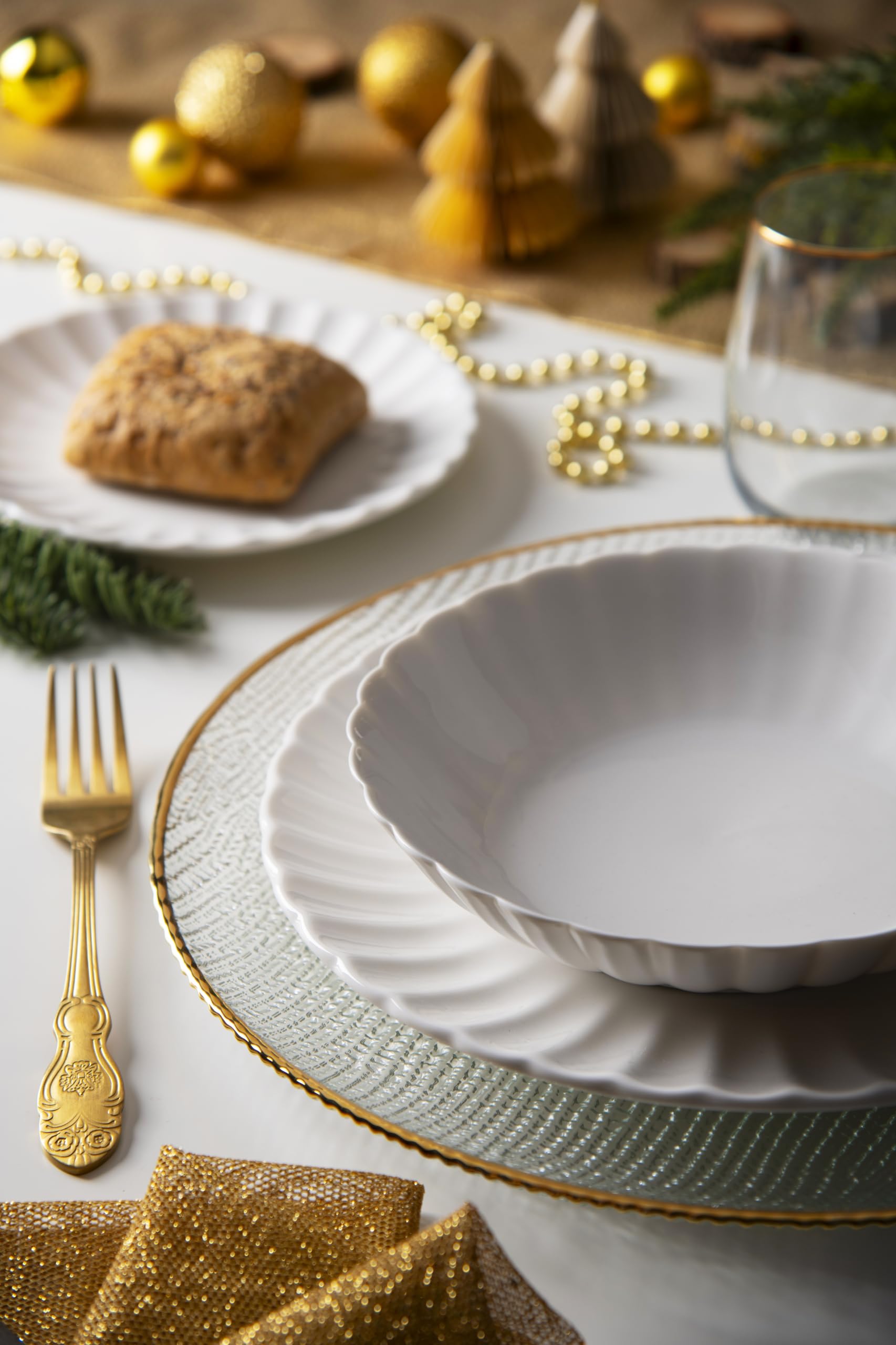 Excelsa Eliksir serwis obiadowy, 18 sztuk, biały, porcelana
