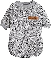 Vista 5 de Jecikelon - Ropa para mascotas, suéter suave, cálido y grueso, suéter de invierno para perros (talla S, color gris)