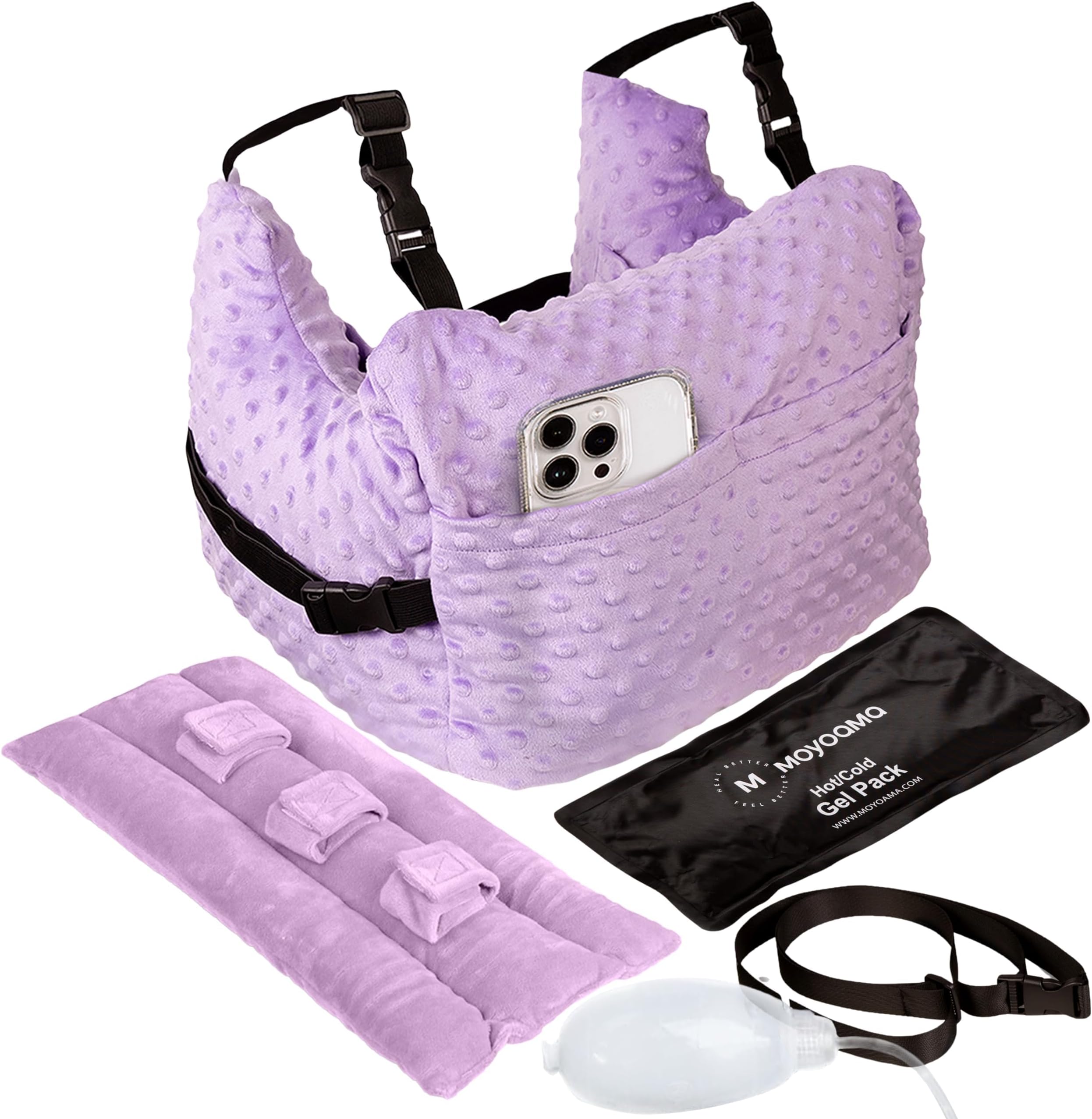 MOYOAMA Post Mastectomy Pillow – Hands-Free Protection with Secure Strap & Easy-Clean Washable Cover Breast Surgery Must Haves,Breast Reduction Recovery Supplies,Breast Augmentation