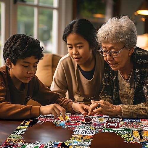 Miniatura 5 de White Mountain Rompecabezas de 1000 piezas para adultos – Viaje por carretera – Actividad familiar divertida – 24 x 30 pulgadas