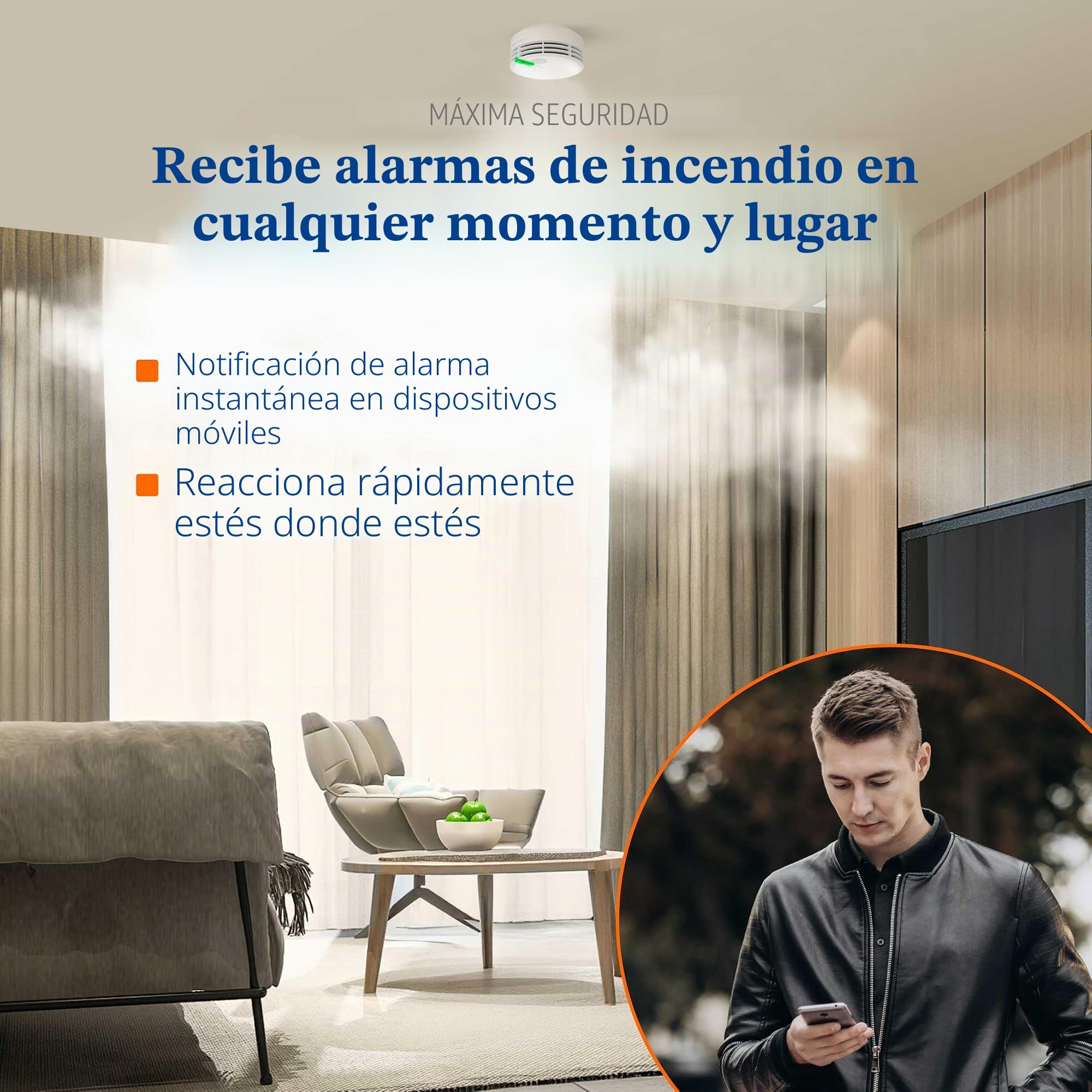 Hekatron Genius Port – Puerta de Enlace inalámbrica para detectores de Humo Genius Plus X – Reenvío fiable de Alarma a terminales móviles, instalación fácil