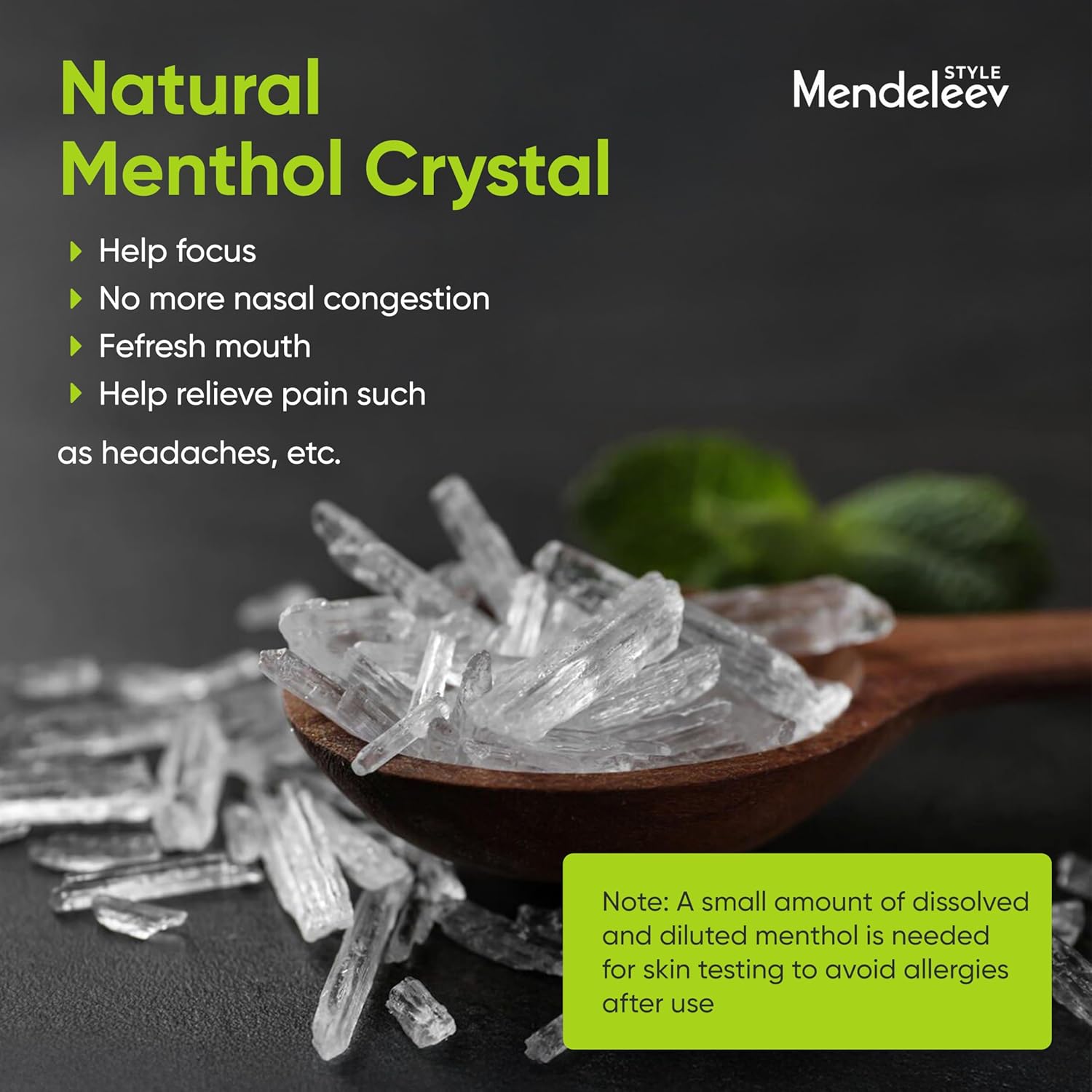 1 Lb Menthol Crystals - Pure Organic 100% Natural Spa & Home Wellness Focus