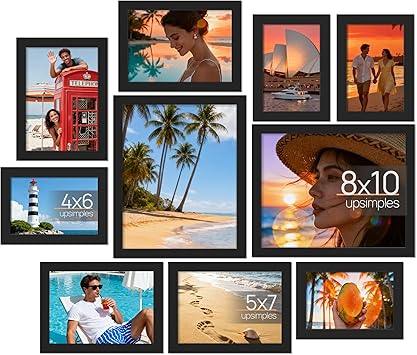 42% off: upsimples 10 Pack Picture Frames Collage Wall Decor for Mounting or Tabletop Display, Photo Gallery …