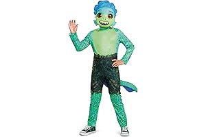 Official Disney Luca Costume Jumpsuit and Mask for Boys