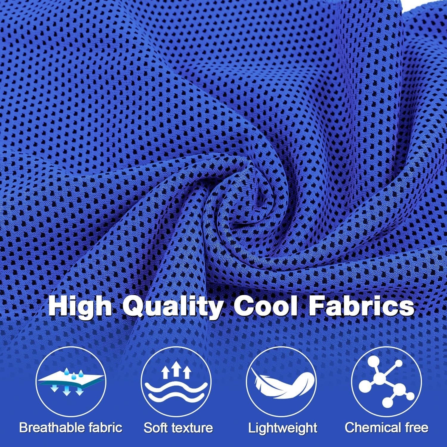 MENOLY 30 Packs Cooling Towels Bulk Cooling Towels for Neck and Face Gym Workout Cooling Neck Rags for Sports Yoga Soft Microfiber Breathable Sweat Rags for Hiking Running Fitness-Dark Blue