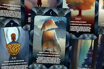 IBIZA TAROT Runes Oracle - Nordic Cards | Ancient Symbols for Modern Guidance | Fortune Telling Oracle Cards Deck for Beginners | Authentic Tarot Experience - Set of 24 Cards