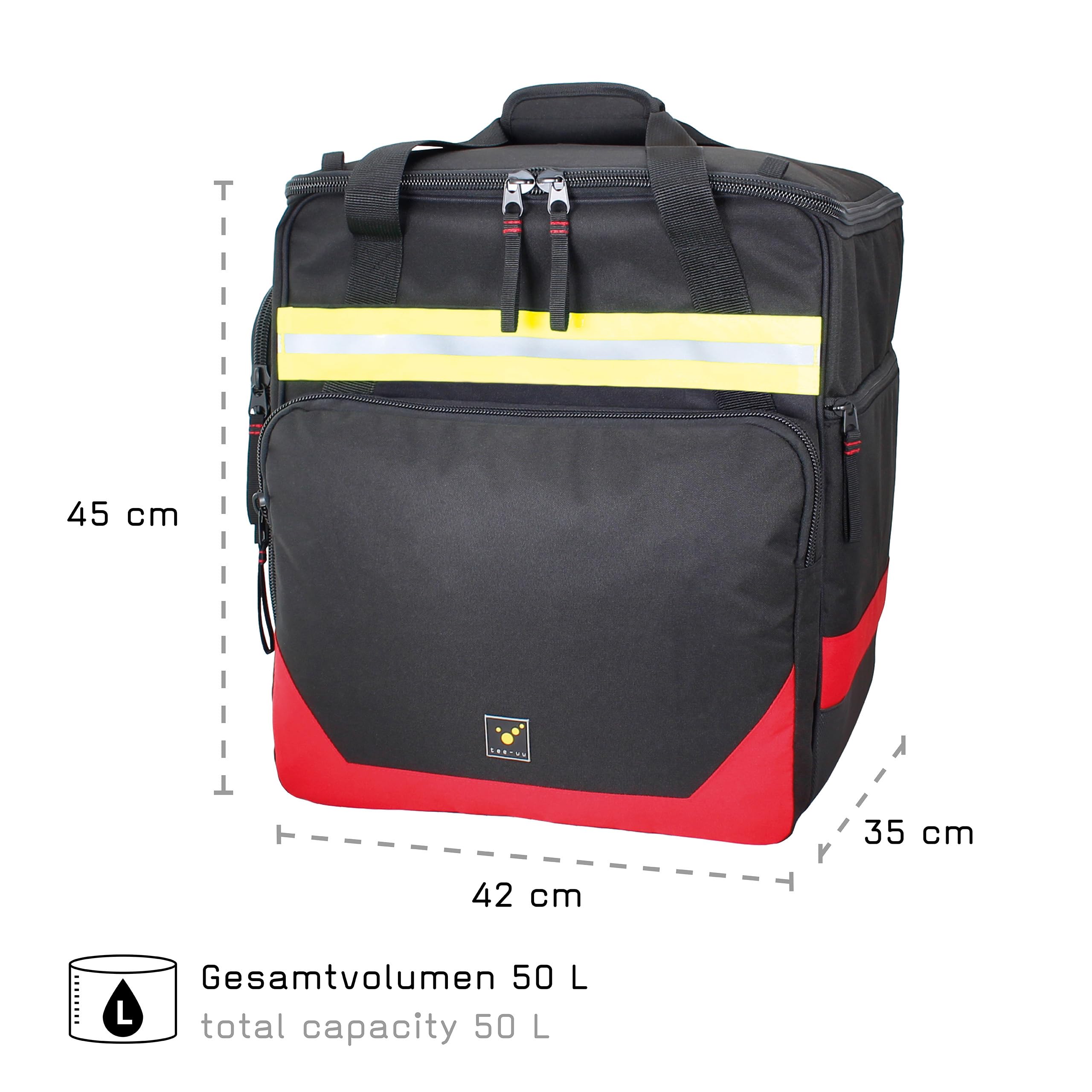 tee-uu EQUIBAG EVO Multifunktionstasche | Verschiedene Varianten | komfortable Rucksacktragefunktion | Helm-Halterung | Stiefelfach | 50 Liter Volumen