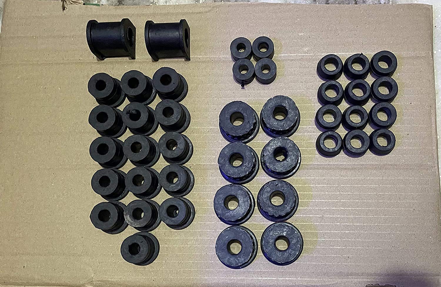 AUTO MT SPRING SHACKLE SUSPENSION BUSH_KIT FOR MARUTI GYPSY 42 PIECES GYPSY SPARE PARTS.