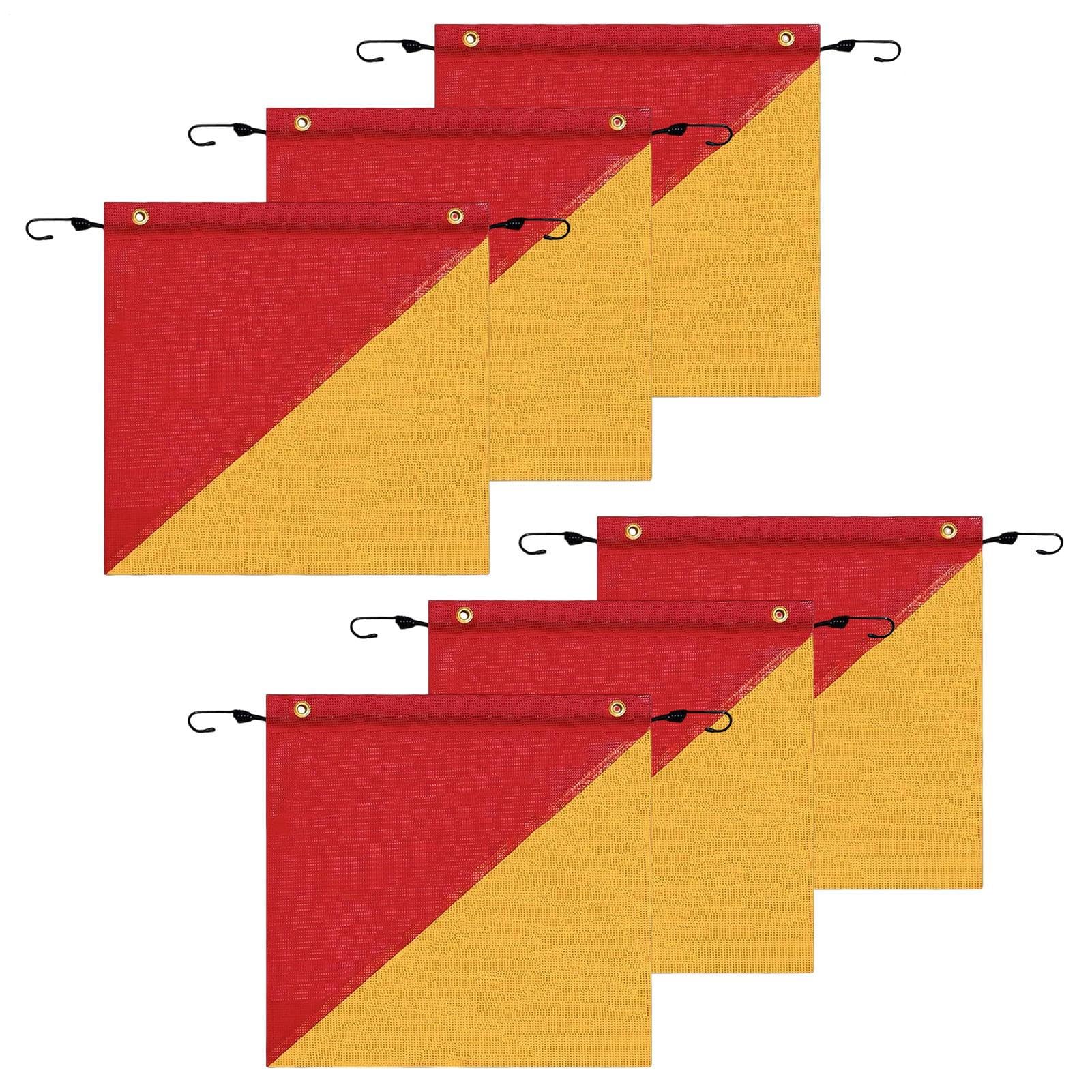 Sicherheitsflaggen für Lkw Signalfahne 45,7 x 45,7 Cm, Hohe Sichtbarkeit,