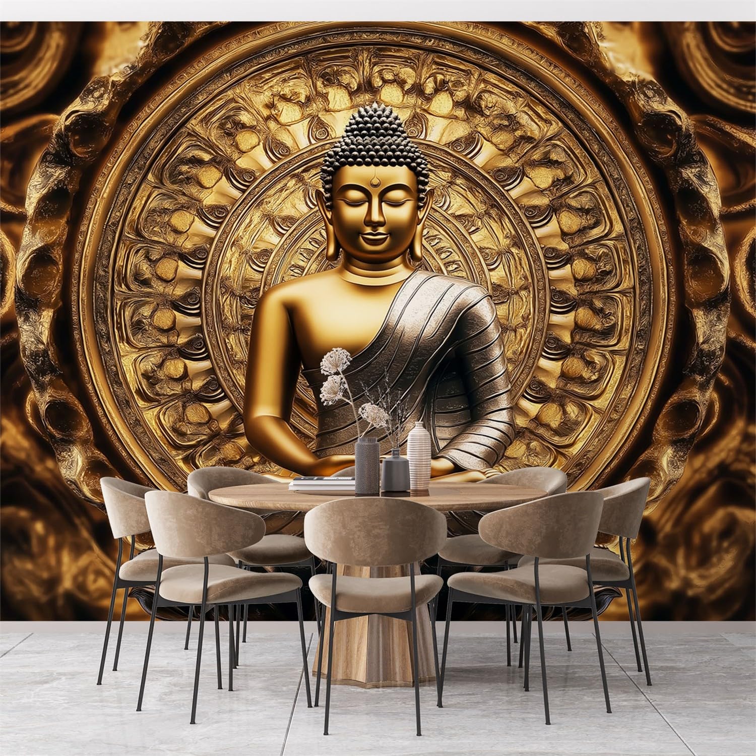 Carta da Parati Arte Della Meditazione Murales Fotografici 300L x 210A cm, Carta da Parati Surrealismo Fotografia Meditazione per Soggiorno Cameretta dei Bambini - Murale Panorama Effetto 3D
