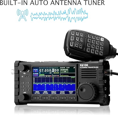 Miniatura 4 de Xiegu Transceptor de radio X6100 HF, radio de modo completo 10W SDR apoya BT con pantalla LCD de 4"