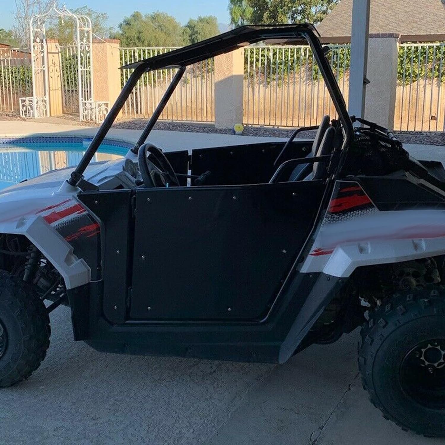 HECASA Cab Doors Set Compatible with All Years Polaris RZR 170 UTV Powder Coated Aluminum Full Swing Open 2PCS