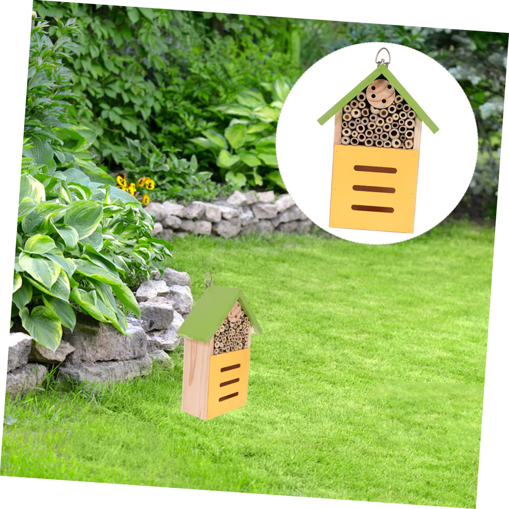 Casetta in Legno per Insetti Rifugio per Api e Ladybird Habitat Decorativo da Giardino per Allevamento di Insetti Benefici