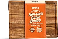 Vista 15 de SMIRLY Tabla de cortar de madera, juego de tablas de cortar de bambú, tabla de cortar y tablas de cortar de madera para cocina, tabla de cortar