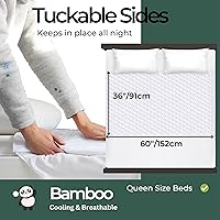 Vista 3 de Hygge Sheets®️ Almohadillas orgánicas lavables para incontinencia de cama con pliegues - 100% impermeables, protectores de colchón reutilizables