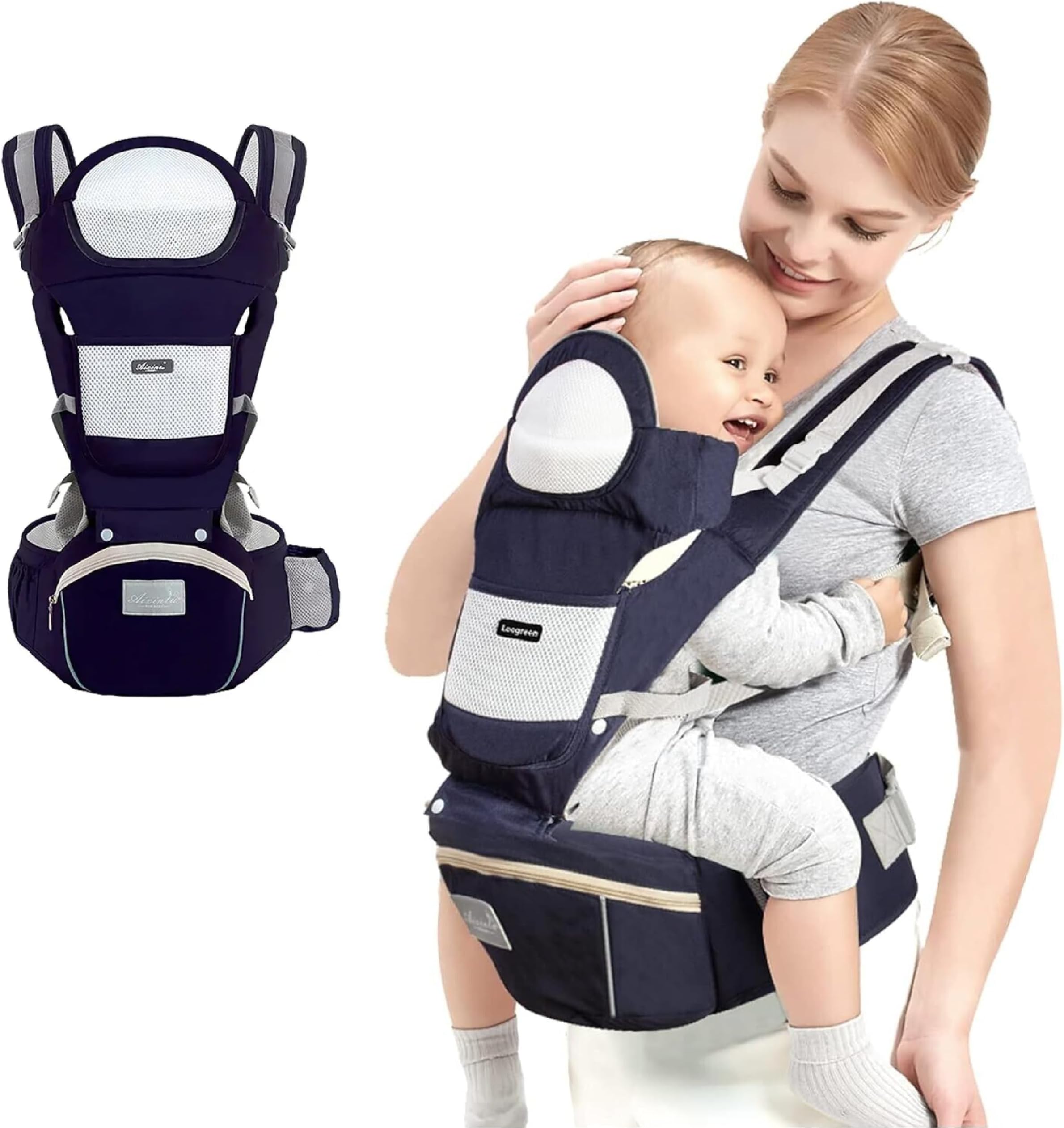 Baby Carrier for Babies to Carry 6 in 1 Baby Sling Wrap with Hip Seat