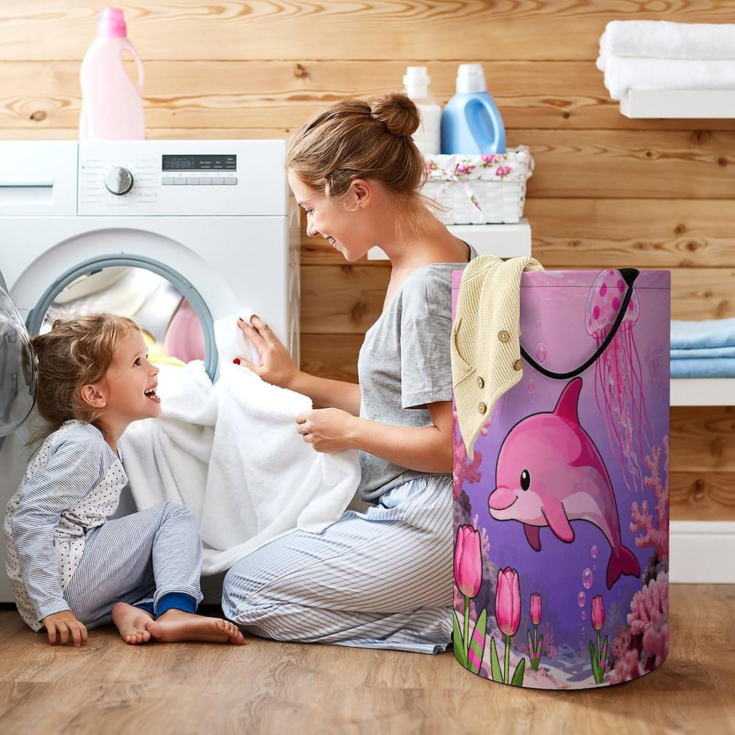 Dirty Clothes Basket Extra Large 110l Open Top Laundry Hamper With Portable Carry Handles, Foldable Waterproof Clothes Basket Spacious Laundry Bag For Bedroom Bathroom Laundry Room Dorm