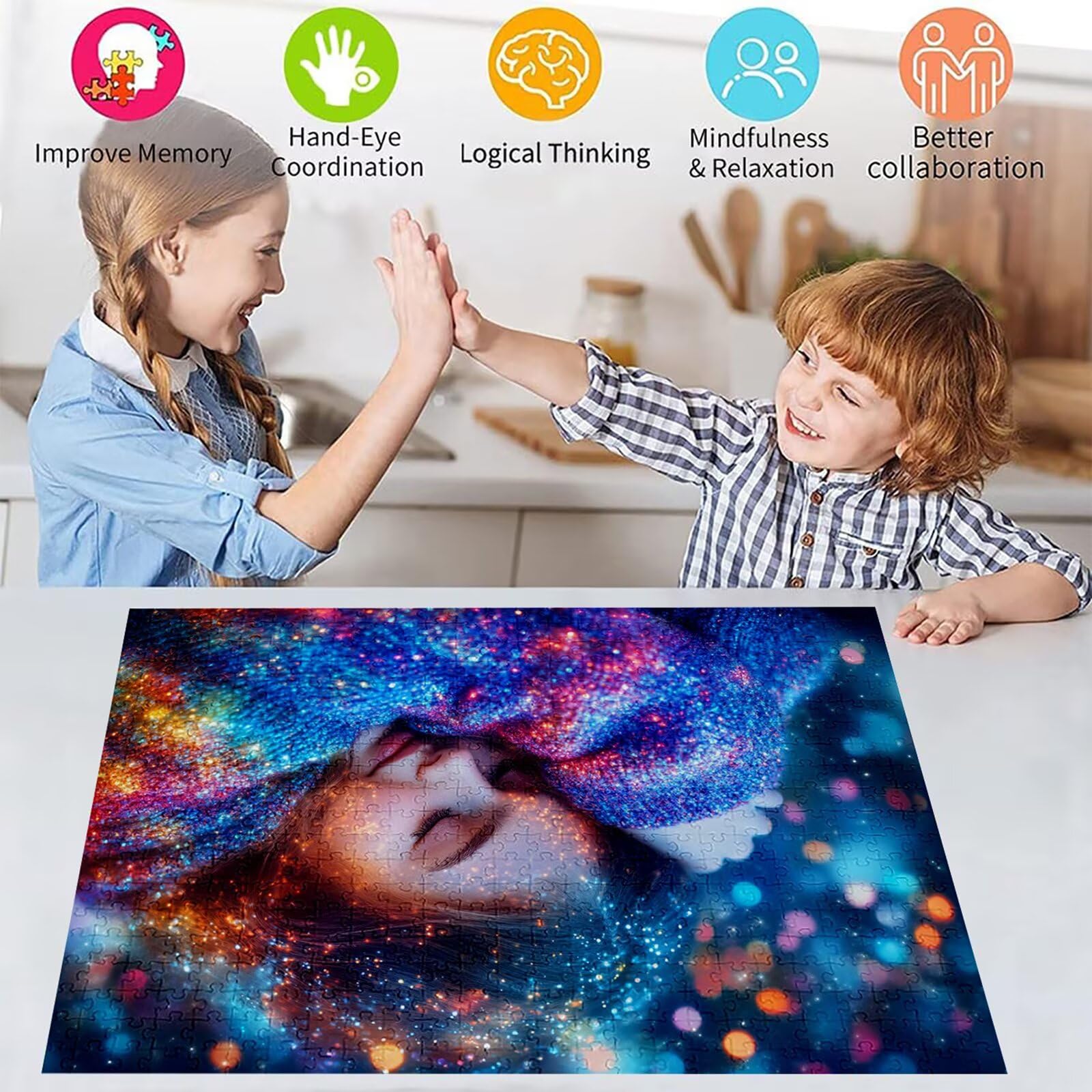 Puzzle 5000 elementów dla kobiet dorosłych 156 x 105 cm unikalne rzemiosło klasyczne 3D drewniana układanka do rodzinnych gier aktywnych, układanka zrób to sam do dekoracji ścian domu, prezenty