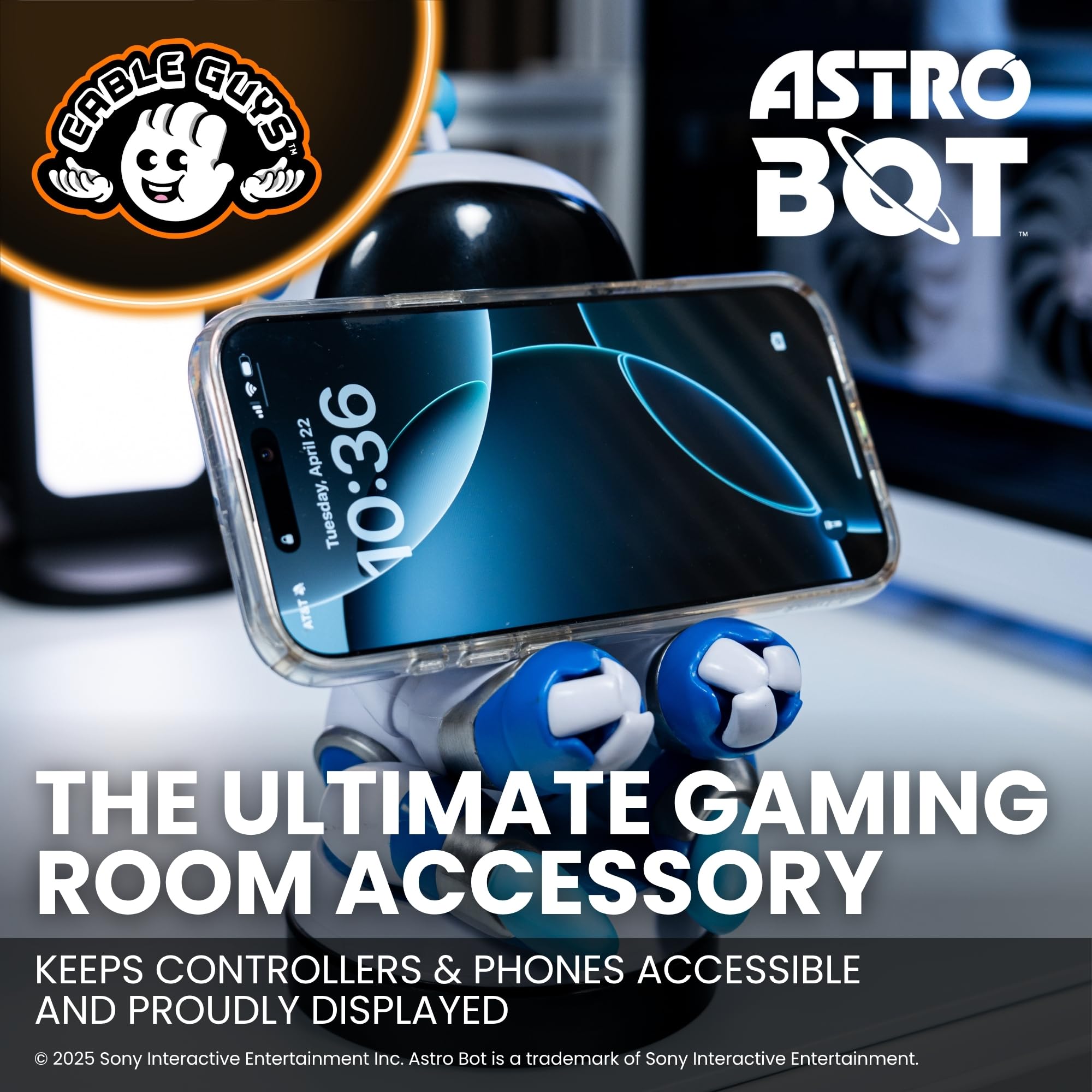 Cableguys Sony Astro Bot Controller Halter & Handy Ständer Gaming Zubehör für Schreibtisch-Setup Kompatibel mit Xbox PlayStation Standard-Controllern