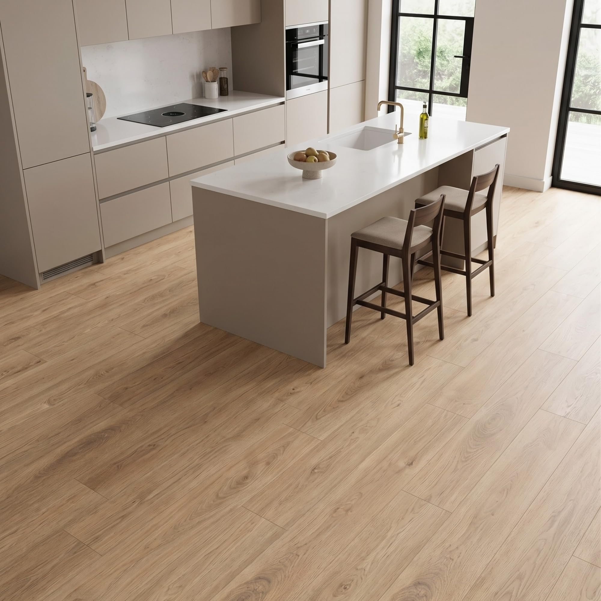 Suelo vinílico SPC click 5 mm efecto madera Roble Natural (2,21 m²) - ISOVEX