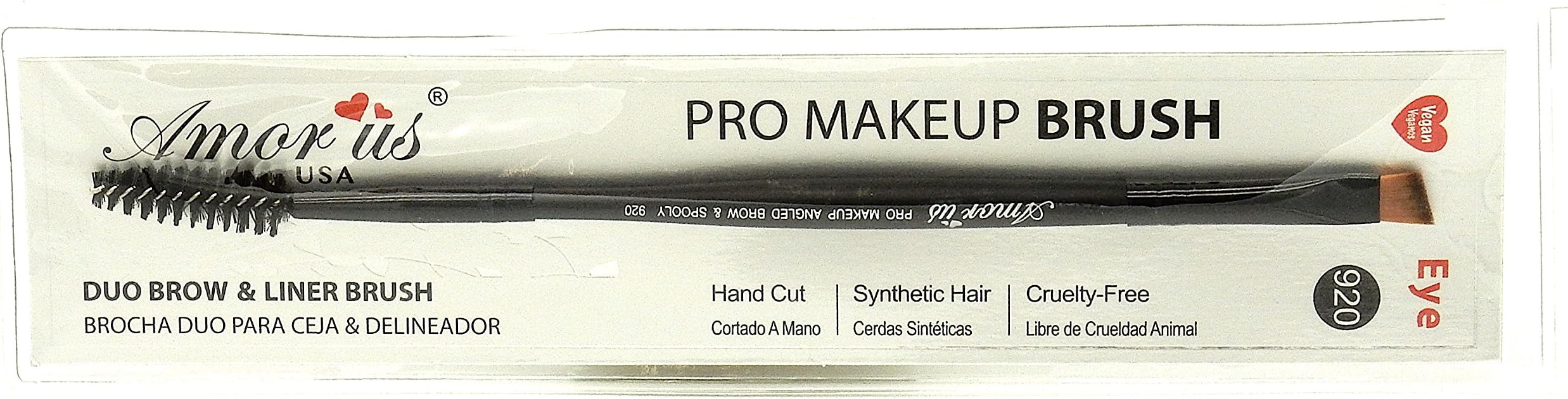 Pro Makeup Angled Brow & Spooly/Duo Brow & Liner Brush