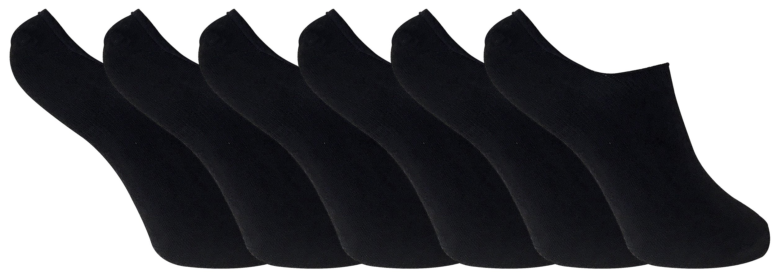 Sock Snob Women's Bamboo Liner Ankle Socks with Grips - Black - Size 4-7