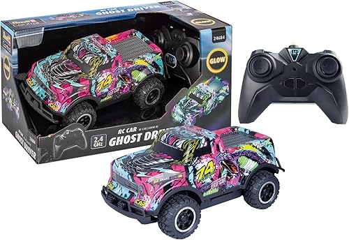 Revell Ghost Driver - Auto de juguete a control remoto para niños, juguete iluminado de 2.4 GHz, autos a control remoto, camiones, regalos para
