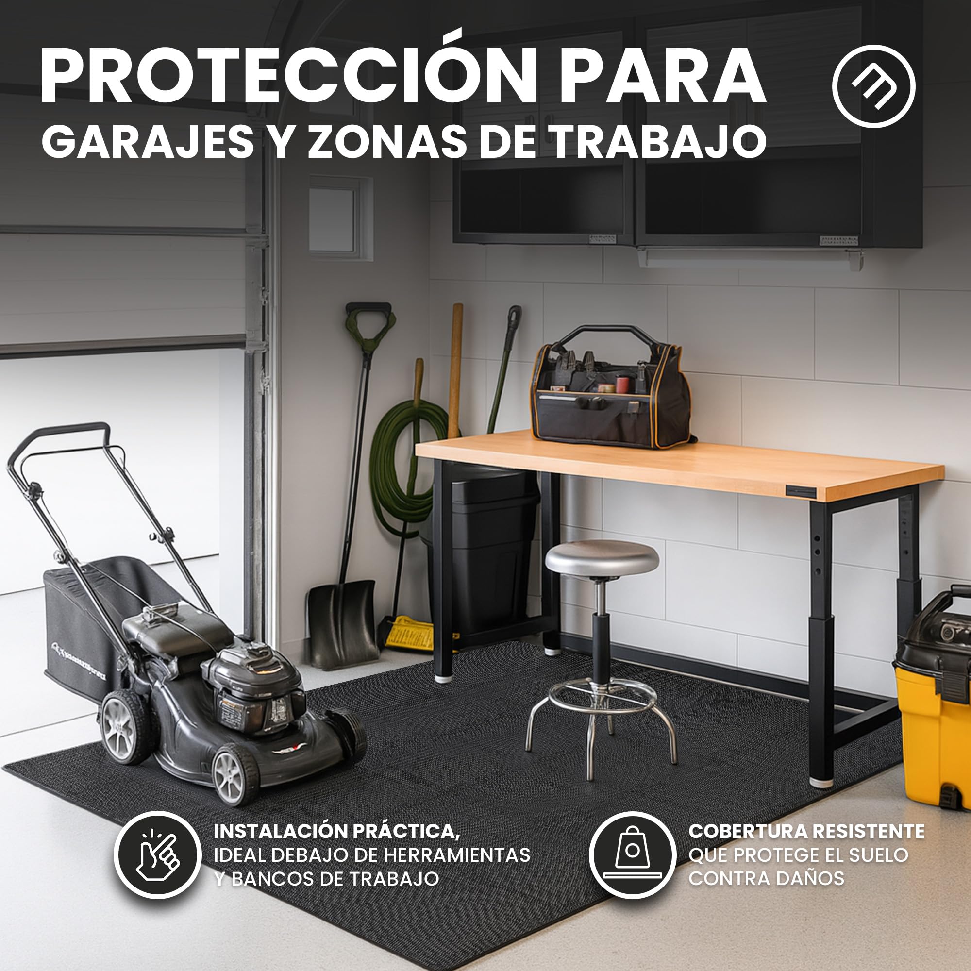Esterilla Fitness Puzzle para Suelos de Gimnasio | Set de Protección Goma Espuma Losas Caucho para Máquinas de Deporte, Alfombrilla Protector Expandible Tatami Tapiz Alfombra Colchonetas Pesas Gym