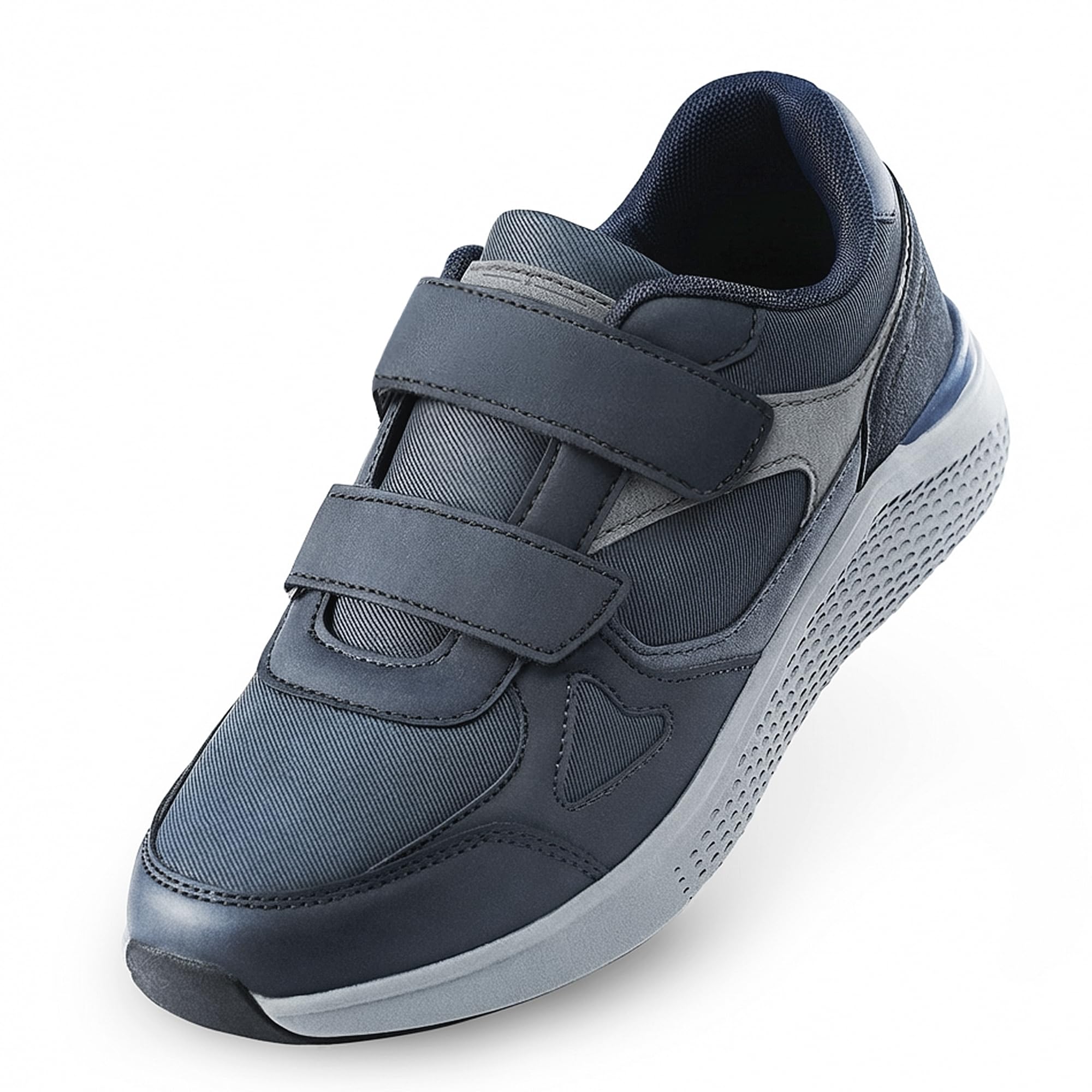 Sneaker Herren mit Klettverschluss Laufschuhe Dämpfung Leichte Sportschuhe Atmungsaktiv Turnschuhe Straßenlaufschuhe Outdoor Orthopädische Schuhe