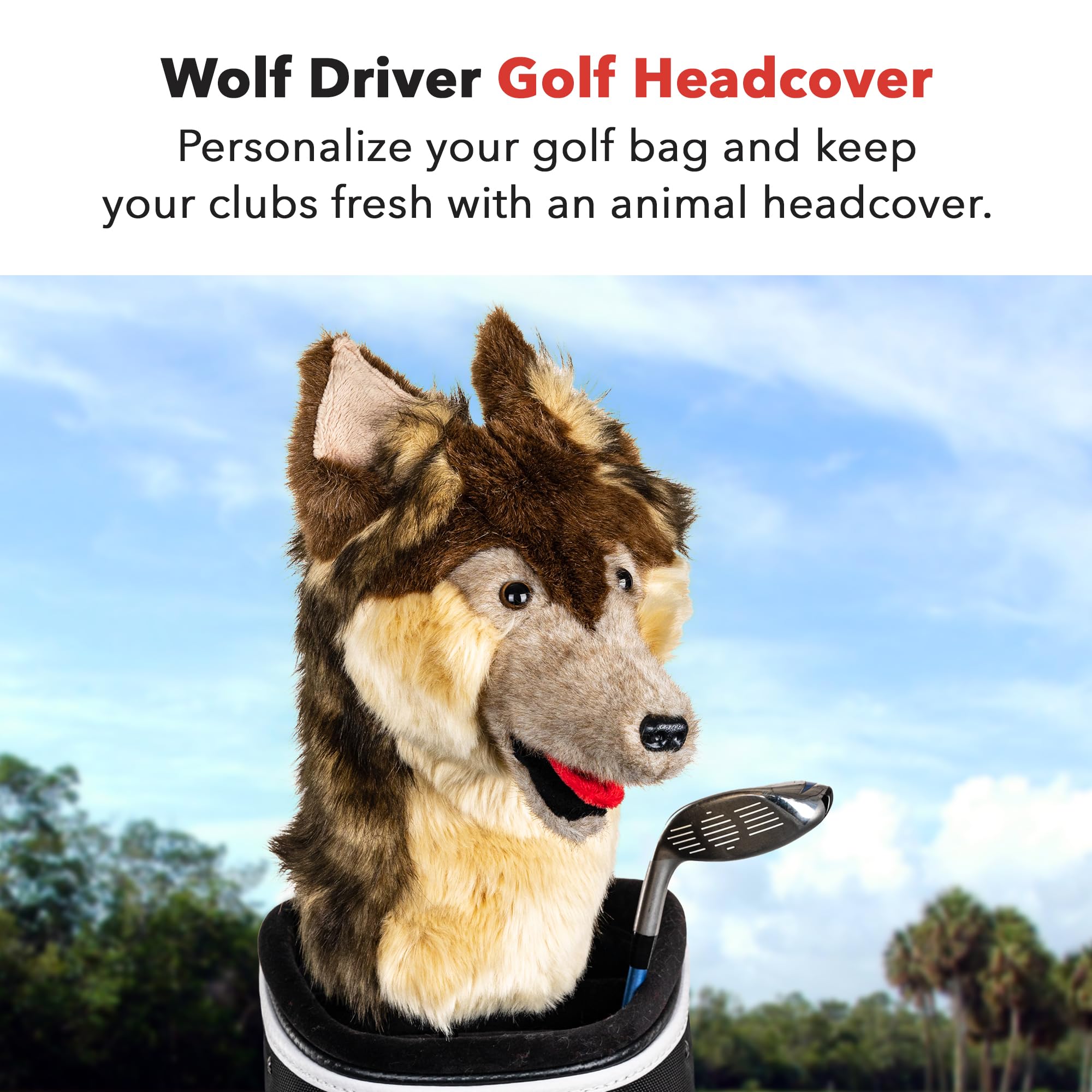Daphne's Driver- & Fairway Headcover/Schlägerhaube Wolf