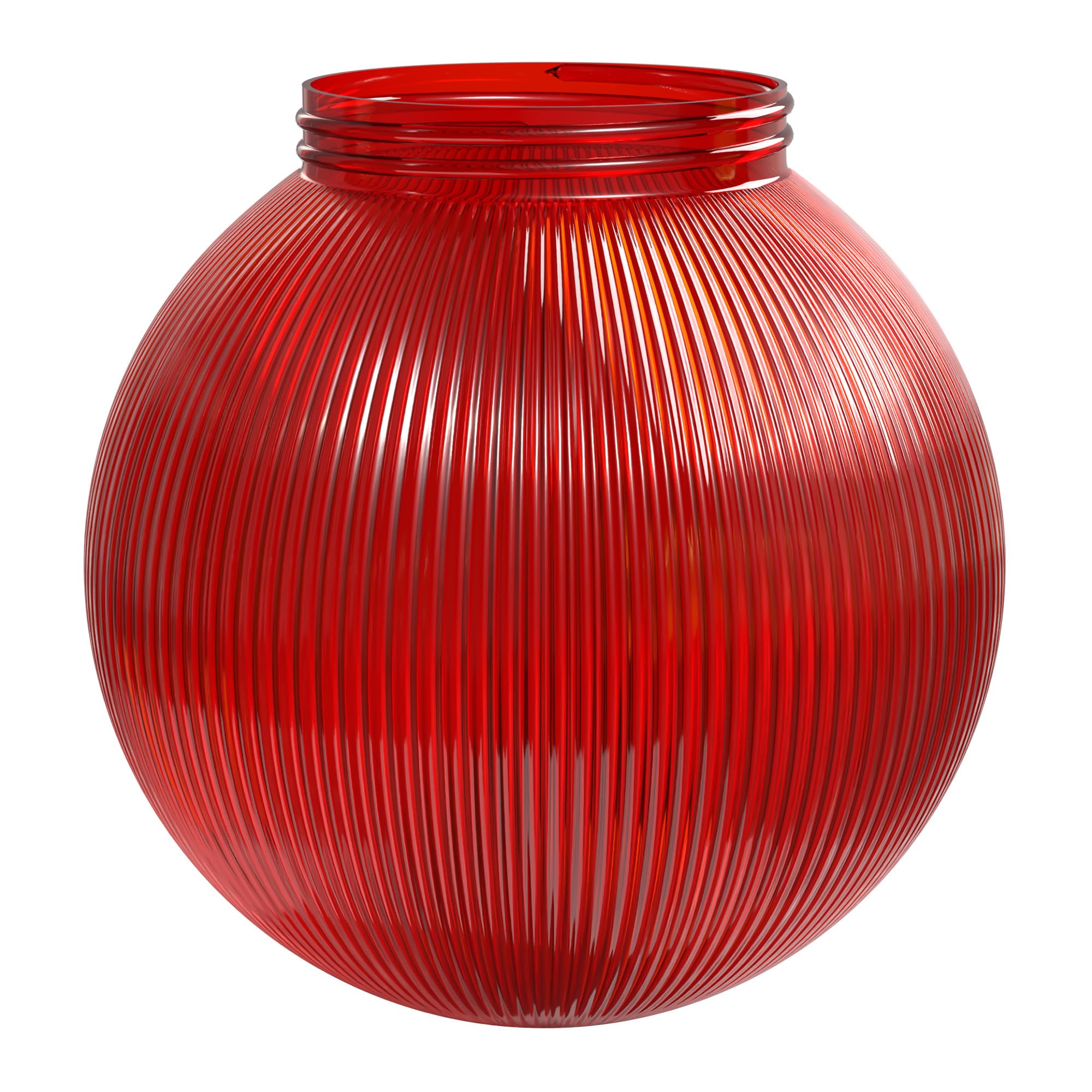 KASTLITE 6" Globe Light Bulb Cover with 3.25" Threaded Screw-in Neck - Acrylic Plastic Replacement for Ceiling Lamp Shades, Outdoor Mood Lighting