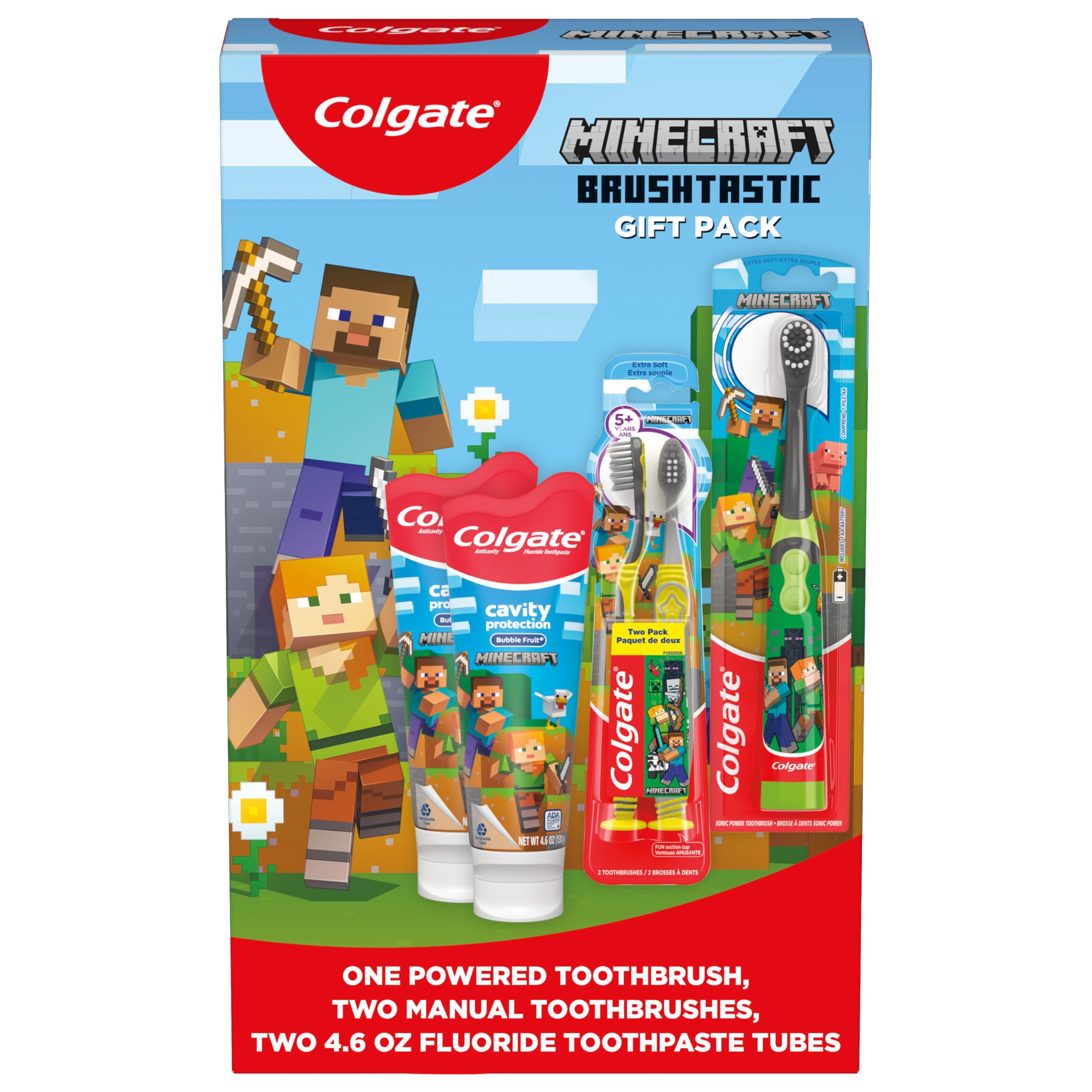 Colgate Kids Minecraft Toothbrush and Toothpaste Gift Set