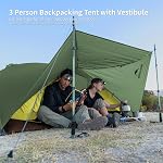 Naturehike Mongar Base 2-3 Tente de randonnée pour personne, tente de camping légère imperméable Tente avec empreinte de pied