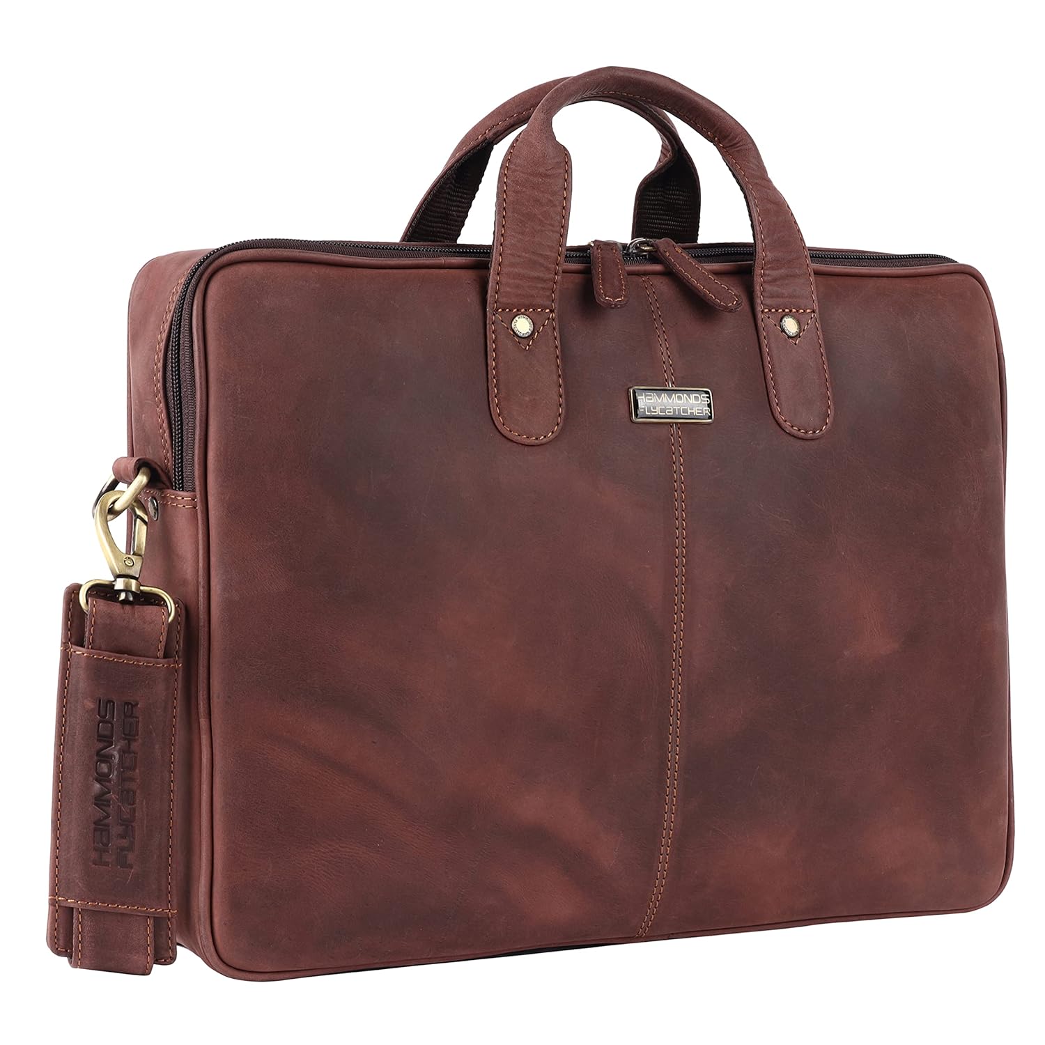 Buy HAMMONDS FLYCATCHER Premium Vintage Leather Laptop Bag for Men/Office Bag for Men, Brown