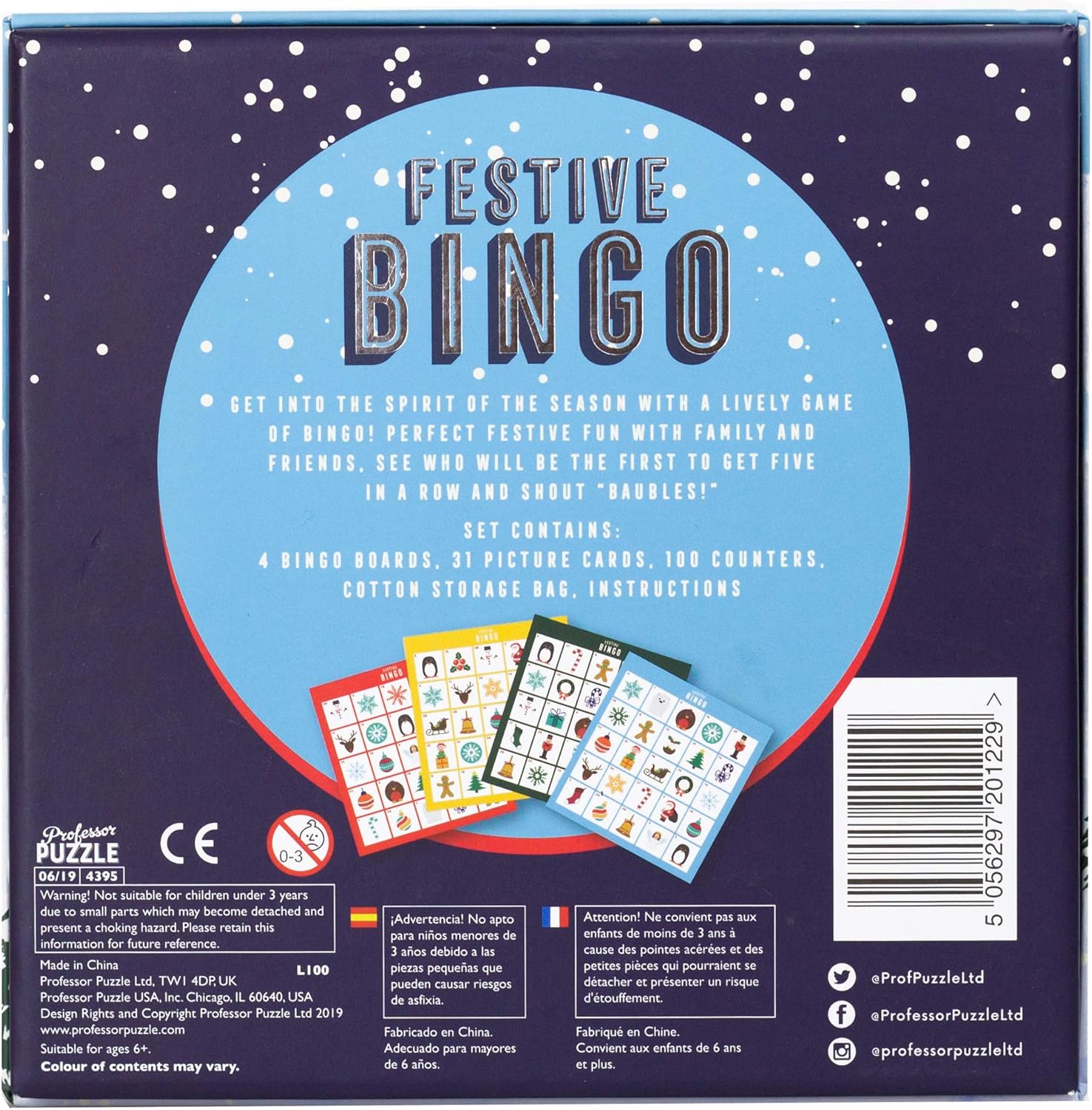 Seasonal Bingo by Professor Puzzle