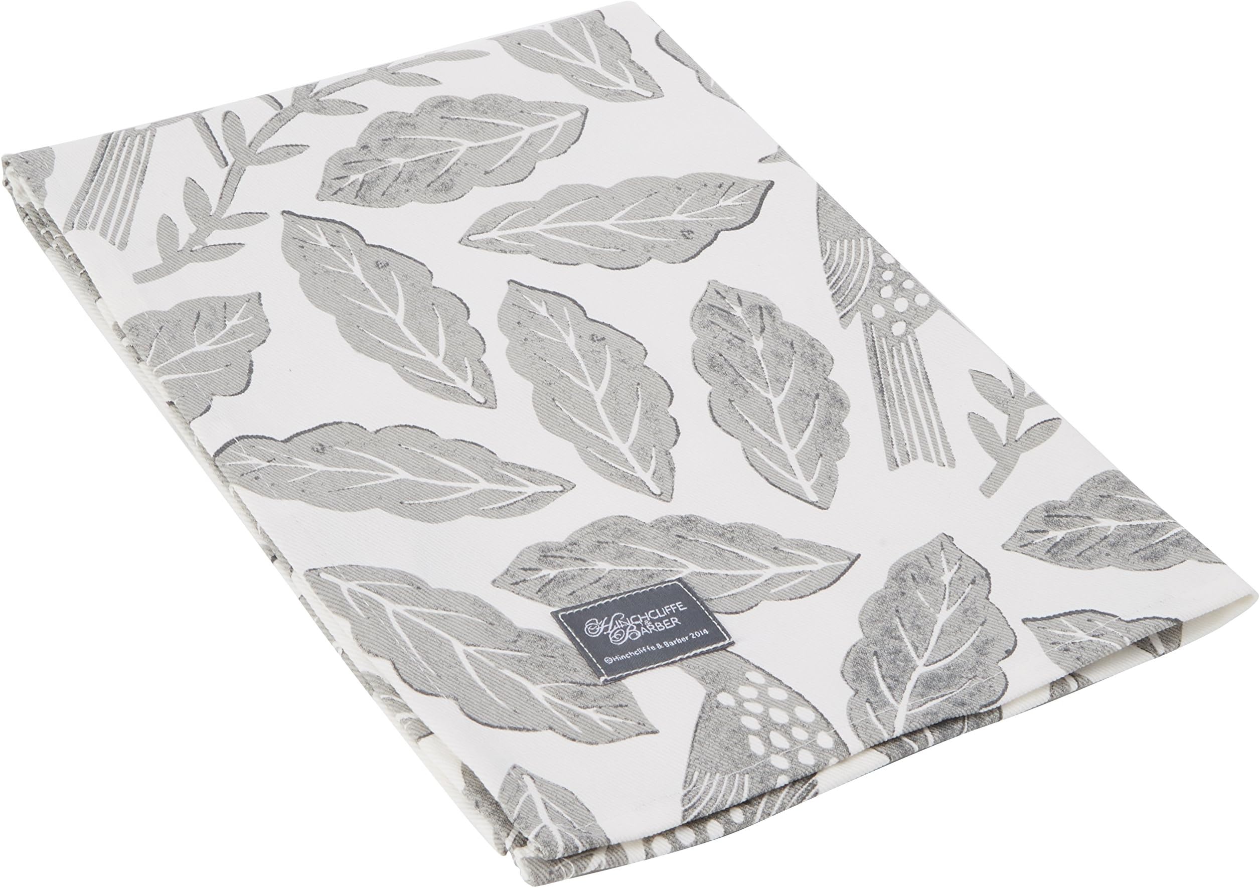 Hinchcliffe and Barber Tea Towel-Songbird Grey, cotton-blend, 2 x 36 x 20 cm