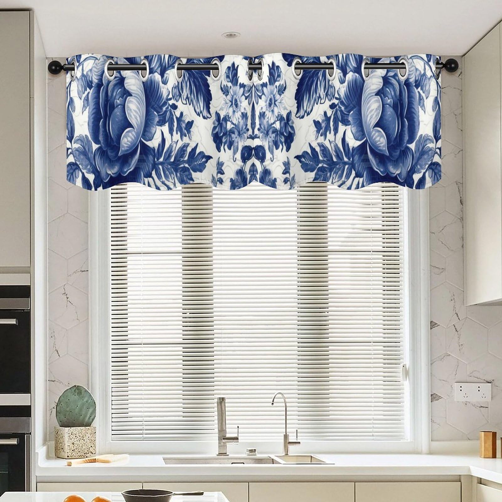 Cortinas de cocina cortas para tapar la luz del sol en ventanas de baños y dormitorios