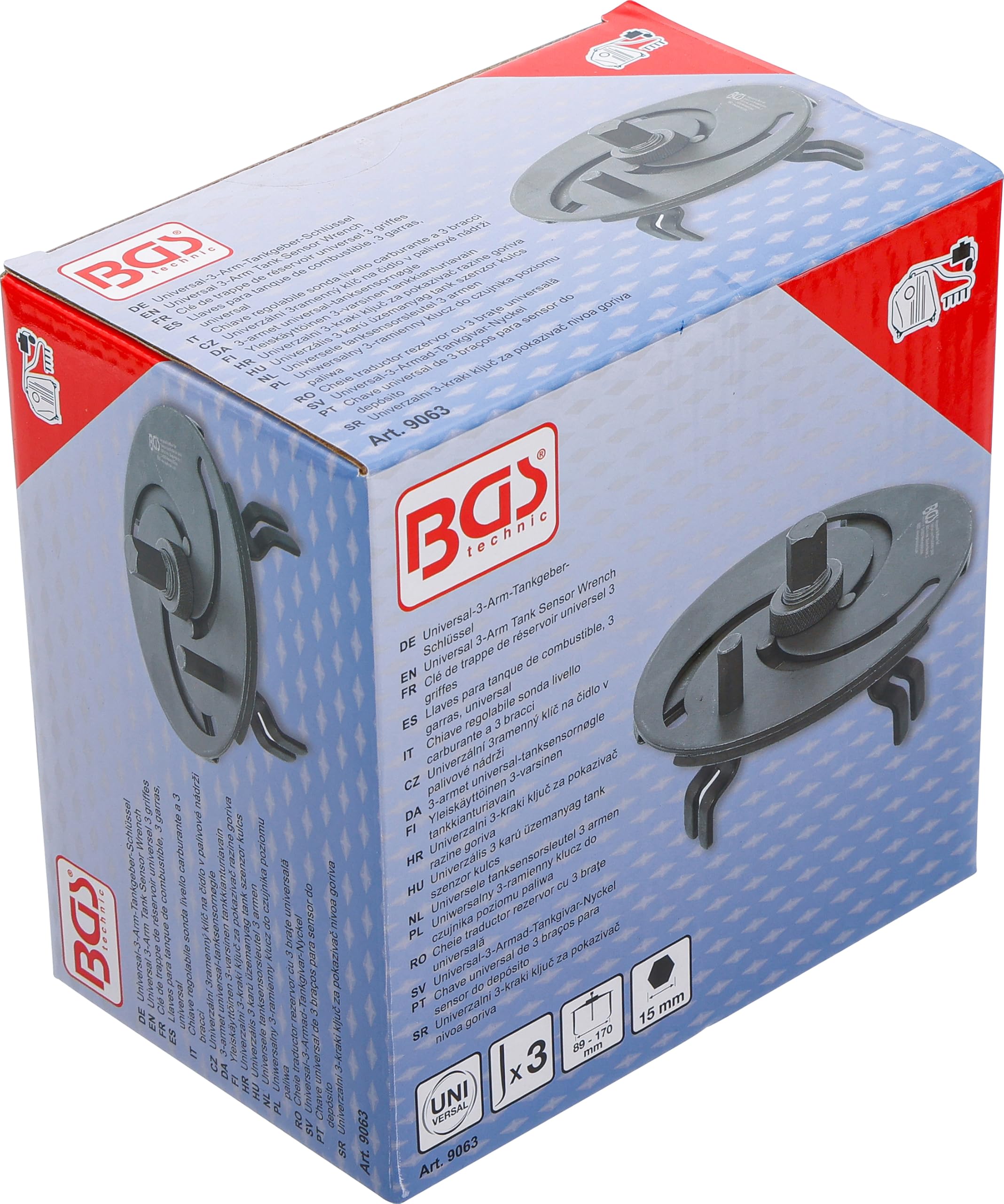 BGS 9063 | Chiave regolabile sonda livello carburante a 3 bracci | 89 - 170 mm