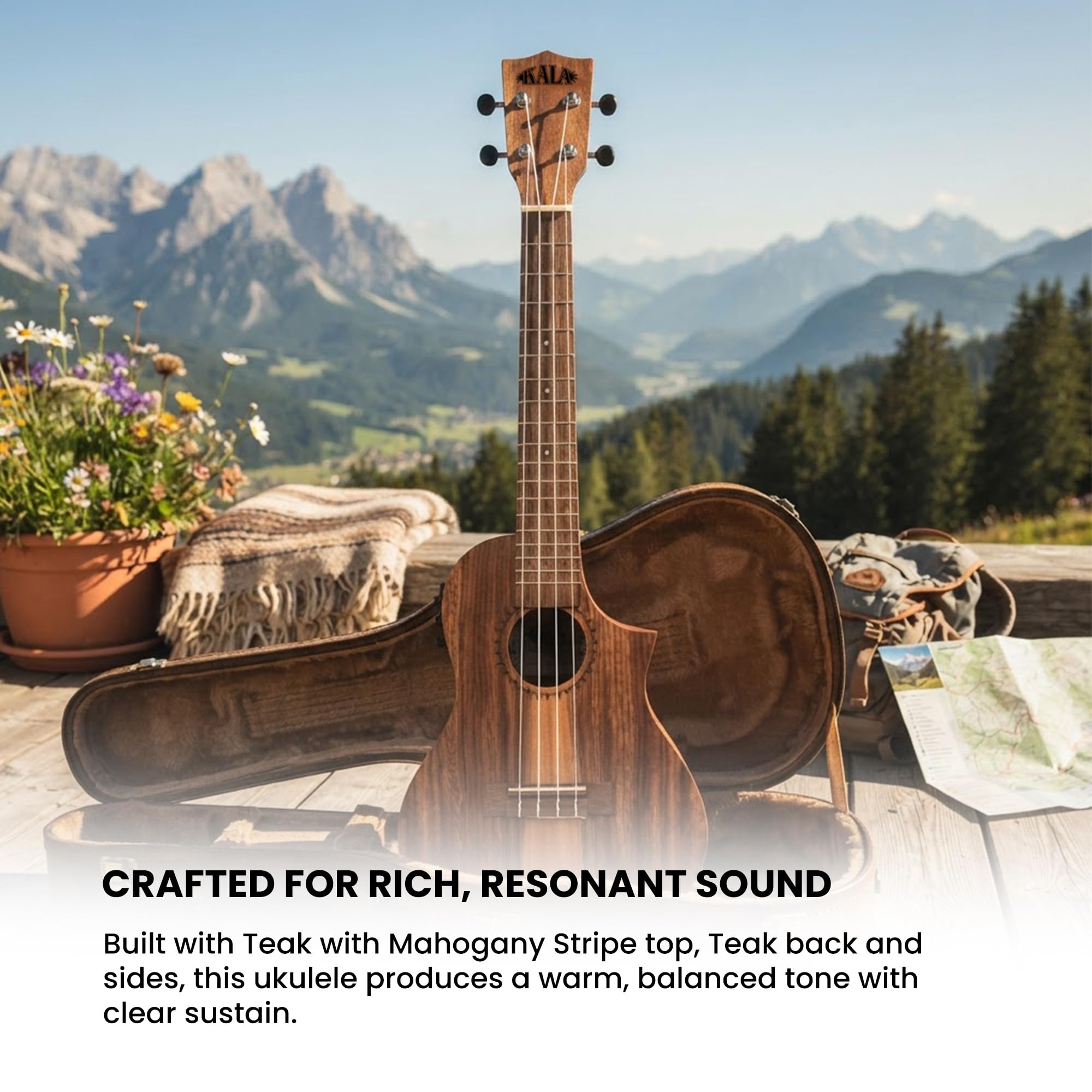 Kala Brand Music Co., Ukulele a 4 corde, naturale, concerto (KA-TK-C-CE)