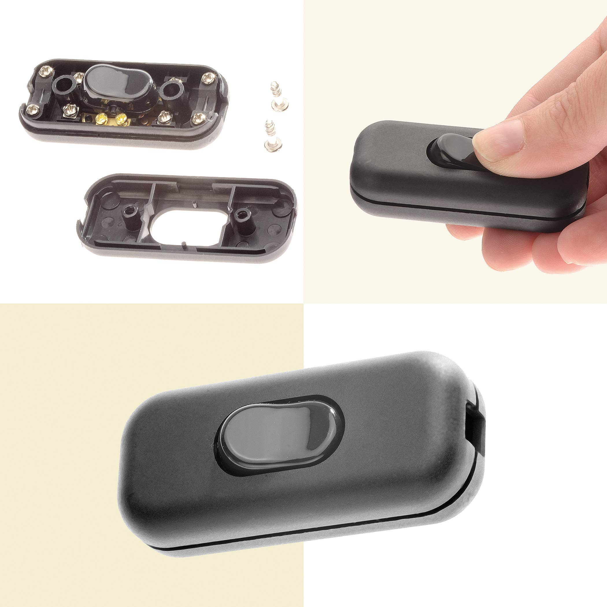 REV Ritter 0509075555 Commutateur intermédiaire Noir 6 A