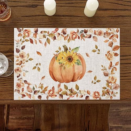 Vista 217 de Juego de 6 manteles individuales rojos para el día de San Valentín, diseño de corazón de San Valentín, resistentes al calor, lavables, manteles