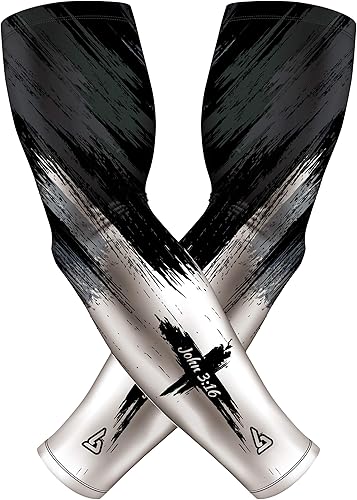 Miniatura 30 de B-Driven Sports Mangas de compresión prémium Pro-Fit para hombres, mujeres y jóvenes, 44 diseños gráficos, mejoran la circulación