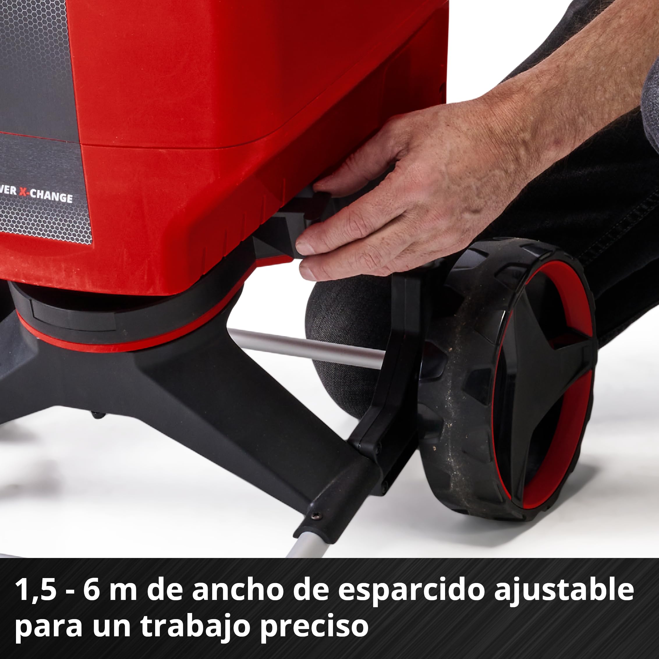Einhell Esparcidor con bat. GE-SR 18/22 Li-Solo Power X-Change (18V, 22L, ancho de esparcido máx. 6 m, velocidad de esparcido 6 niveles, regulación de cantidad de esparcido 6 niveles, sin batería)