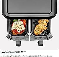 Vista 8 de Chefman Freidora de Aire de Doble Canasta de 6 Cuartos - Pantalla Táctil Digital, Smart Sync Finish, Hi-Fry, Apagado Automático, 2 Canastas de Freír
