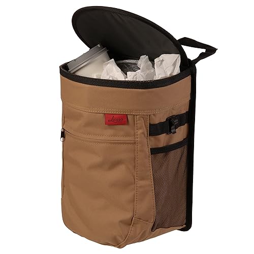 Miniatura 12 de Lusso Gear Bote de basura para automóvil a prueba de derrames (paquete de 2) - Fácil de limpiar, cubo de basura colgante - A prueba de fugas, forro