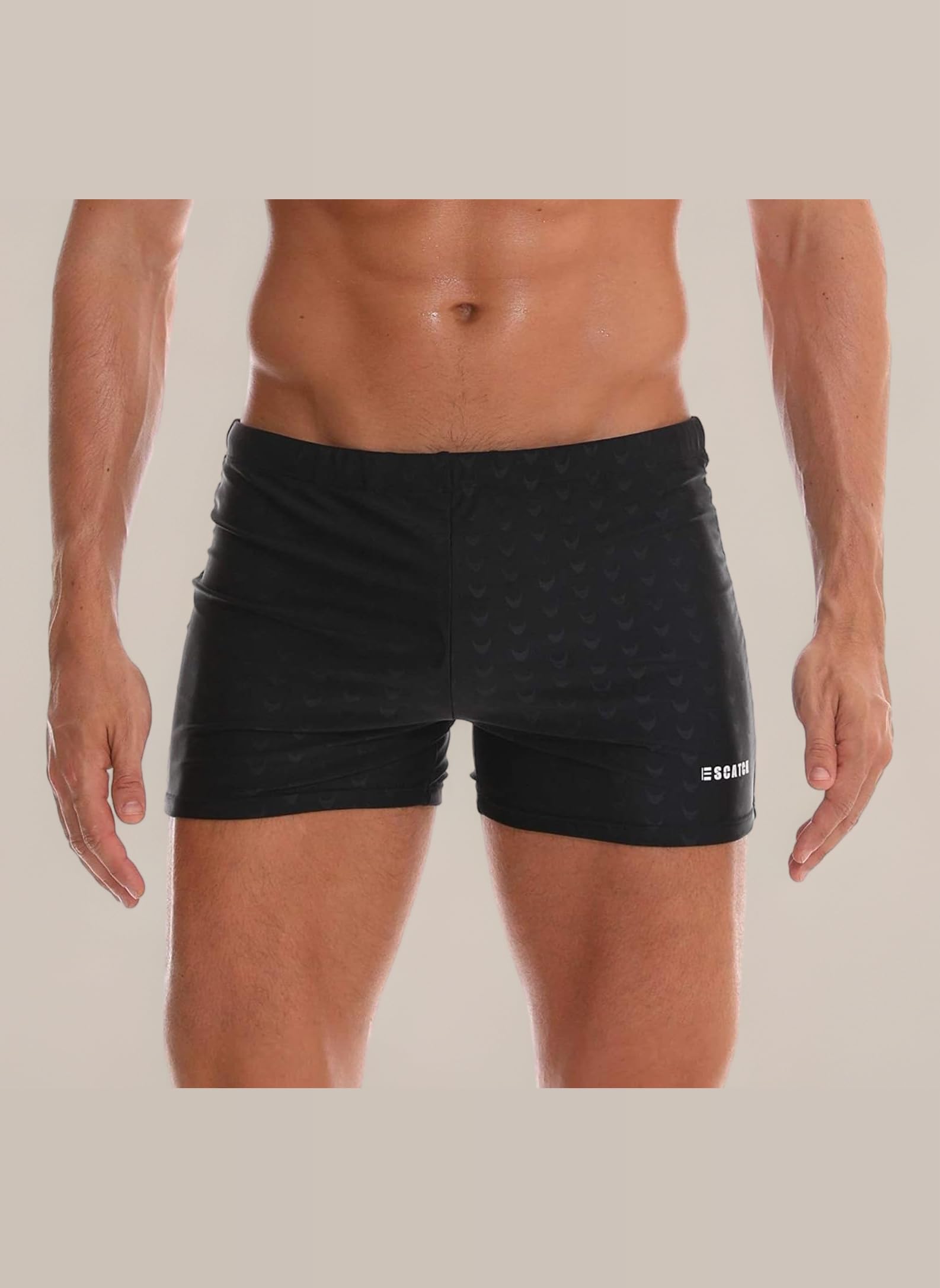 Men's Swimming Trunks Shorts with Removable Pad Sport Boxer Swimwear Boxers Underwear Drawstring Summer Beach Board Shorts Elastic Swimsuit Bottom