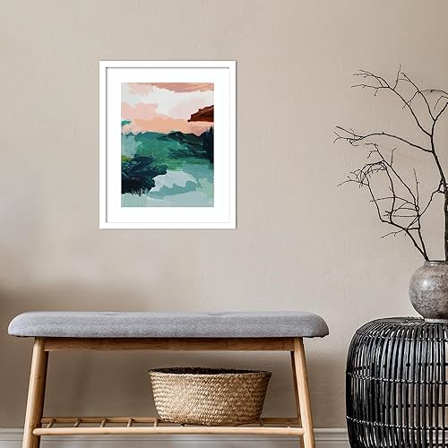 Miniatura 16 de Amanti Art Framed Wall Art Print 25x21 Utopia Art Print by Urban Road, Abstract Wall Art, Modern Contemporary Decor, Medium Poster Painting Artwork