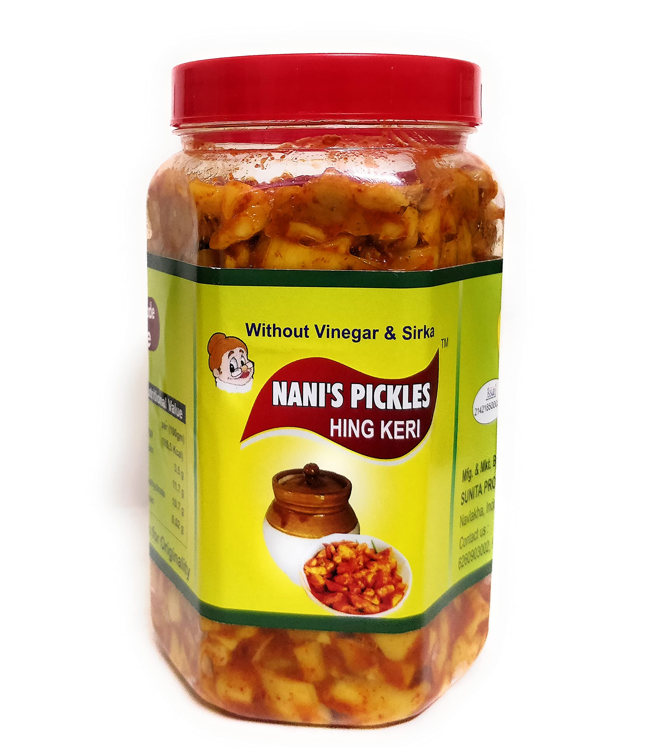 NANIS PICKLES Hing Keri Pickle (Mango slices with Asafoetida) Without Chemical Preservative - हिंग केरी का आचार |1 KG Pack | Ready to Eat | Premium Product | Original Achar (B0974J8LQC) Amazon Price History, Amazon Price Tracker